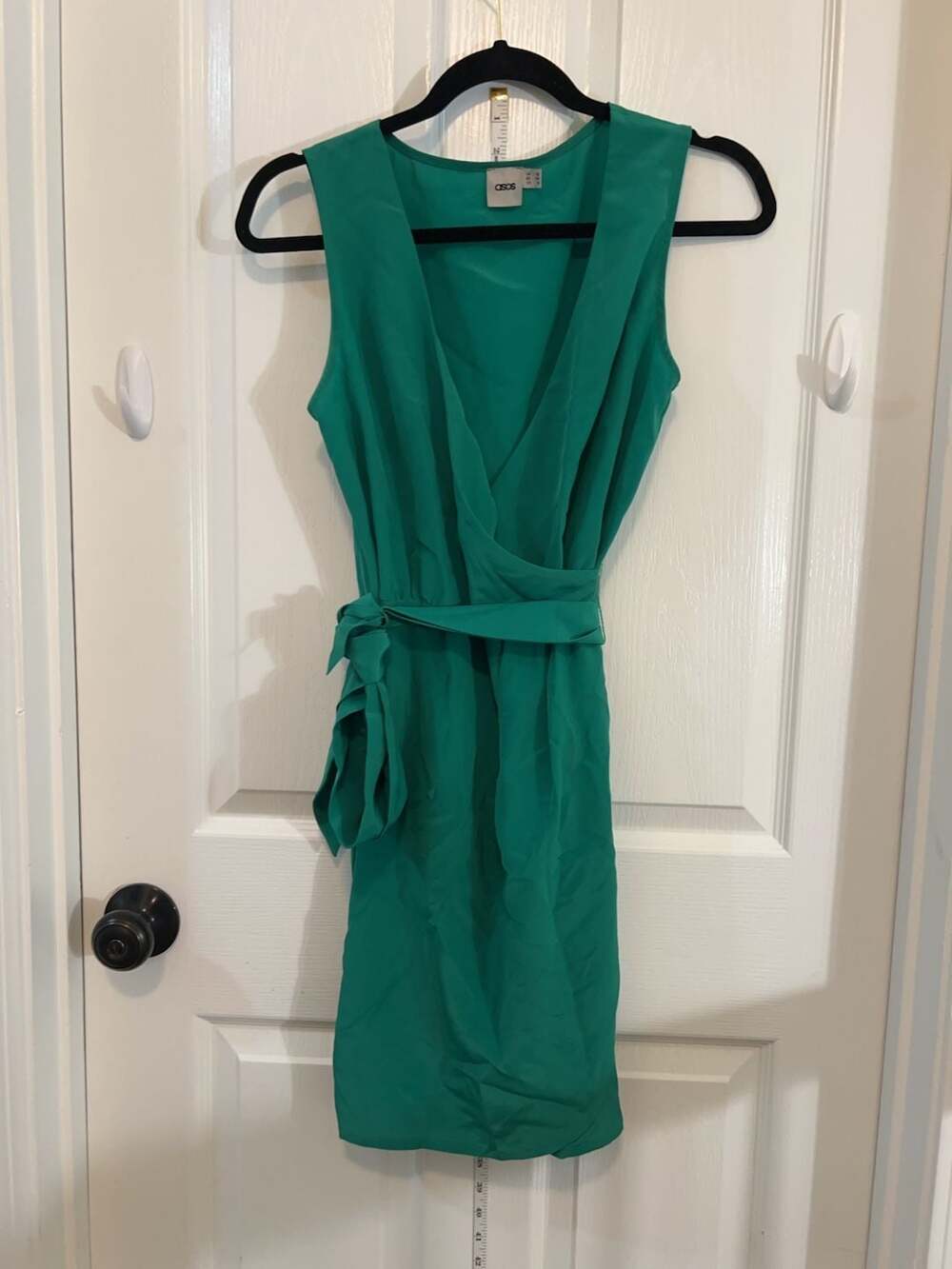 ASOS Green Wrap Tie Dress size small